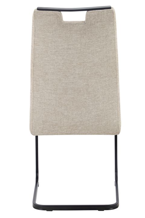 Hela Schwingstuhl KERSTIN II S ca. B47 H100 T64 cm in Stoff Brego beige, Stuhl, Gepolsterte Rückenlehne, Beige Bezug, Metallgestell, Klappstuhl