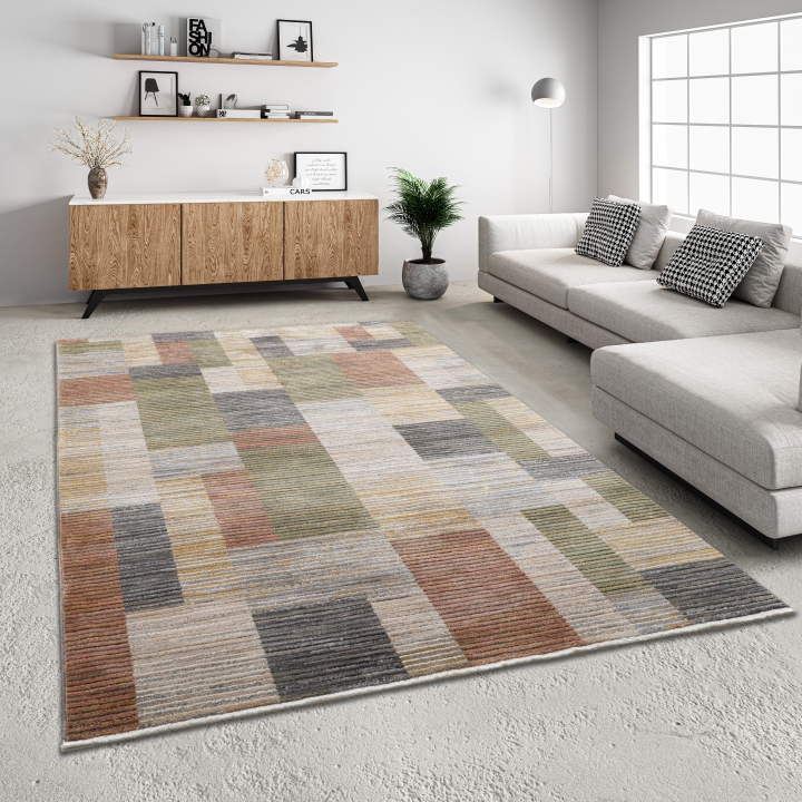 Theo Keller Webteppich Corduletta ca. 160x230cm in Farbe Multicolor, teppich, wohnzimmer, buntes muster, rechteckig, raschelteppich