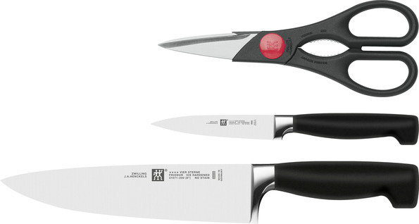 Zwilling Messerset VIER STERNE 3-teilig in Farbe Metallfarben/schwarz Zwilling Messerset VIER STERNE 3-teilig in Farbe Metallfarben/schwarz