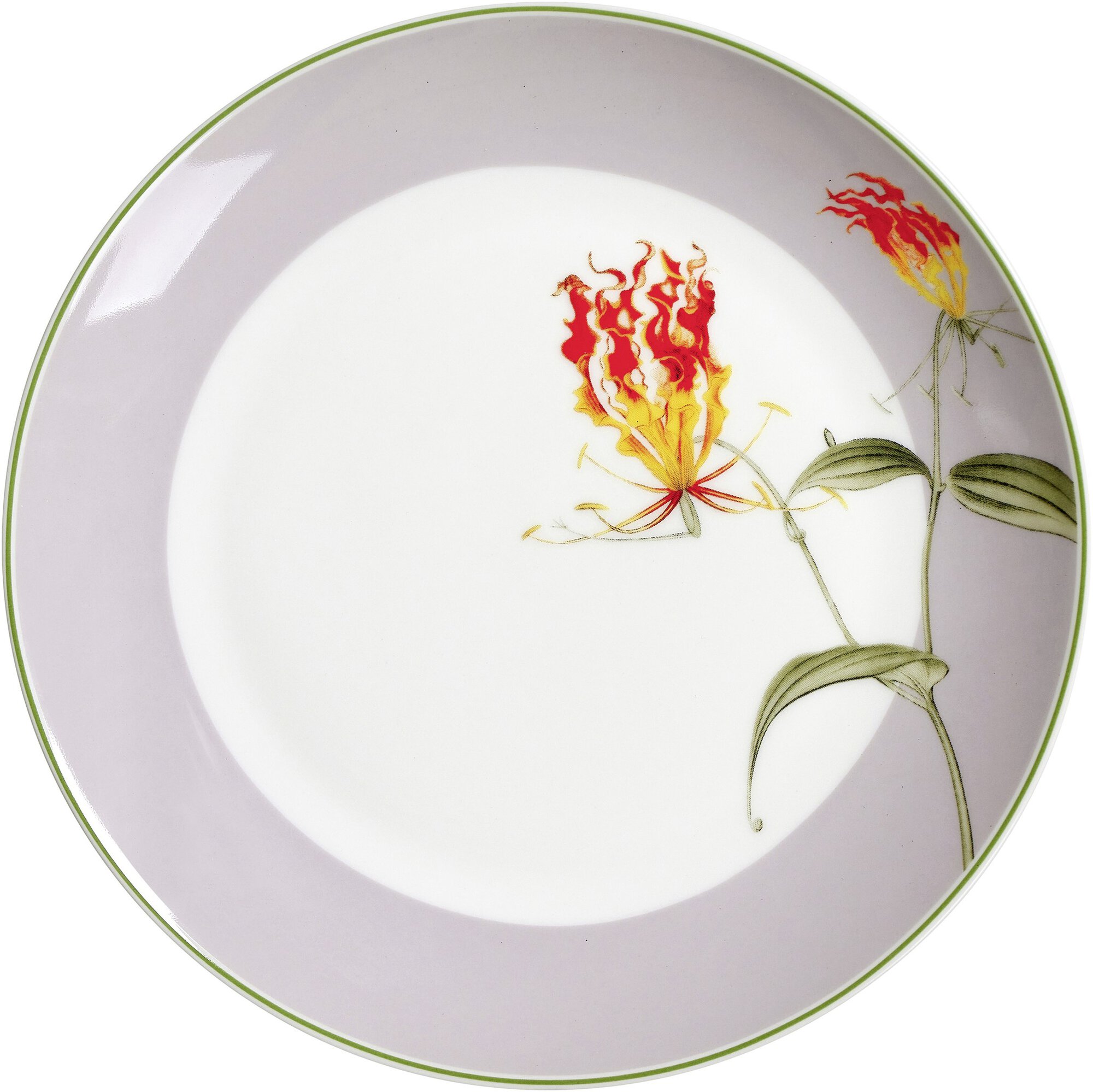 Ritzenhoff & Breker Dessertteller 0cm FLORA aus Porzellan grau/bunt