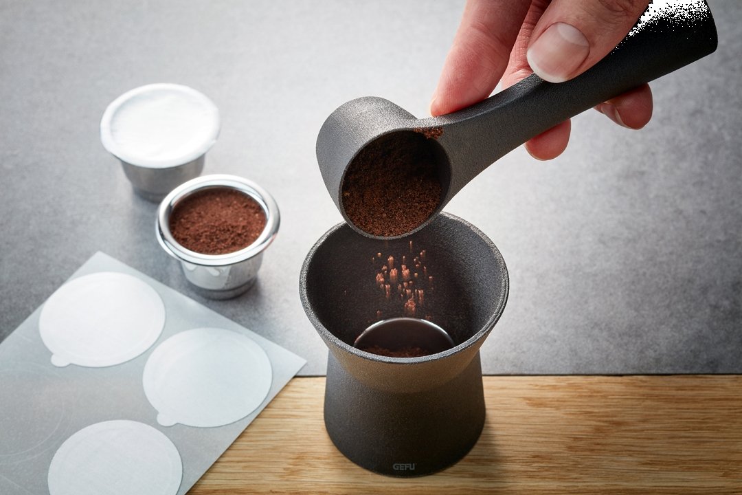 GEFU Kaffeekapseln-Set CONSCIO schwarz/silber GEFU Kaffeekapseln-Set CONSCIO schwarz/silber