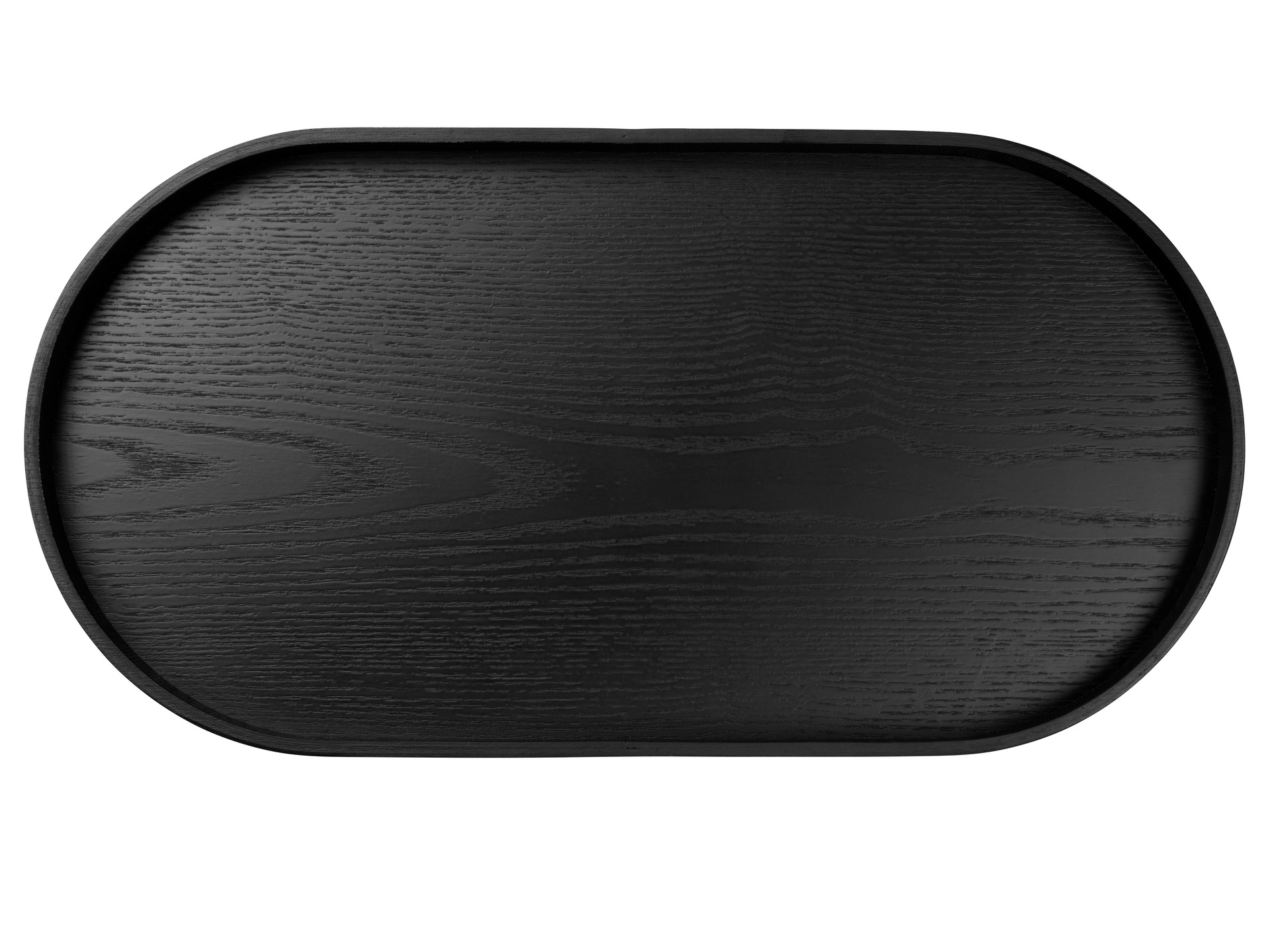 ASA Selection Holztablett oval WOOD ca. B22,5 H2,4 T44 cm in fb. schwarz,ca. 44 x 22,5 cm
