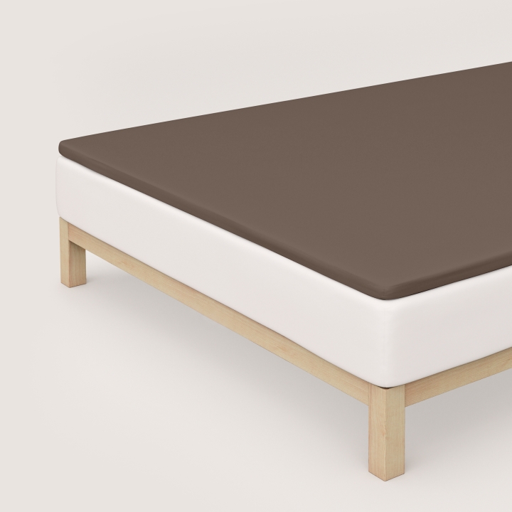Schlafgut Pure Topper Spannbettlaken ca. 180x200-200x220cm in Farbe Sand Deep