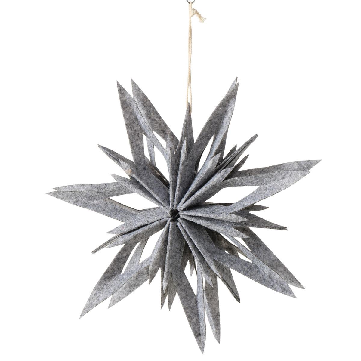 Boltze Dekoanhänger ca. B3,5 H20 cm, D20 cm in 800 Grau, Kunst, Papier, Blatt, Pflanze, Zubehör