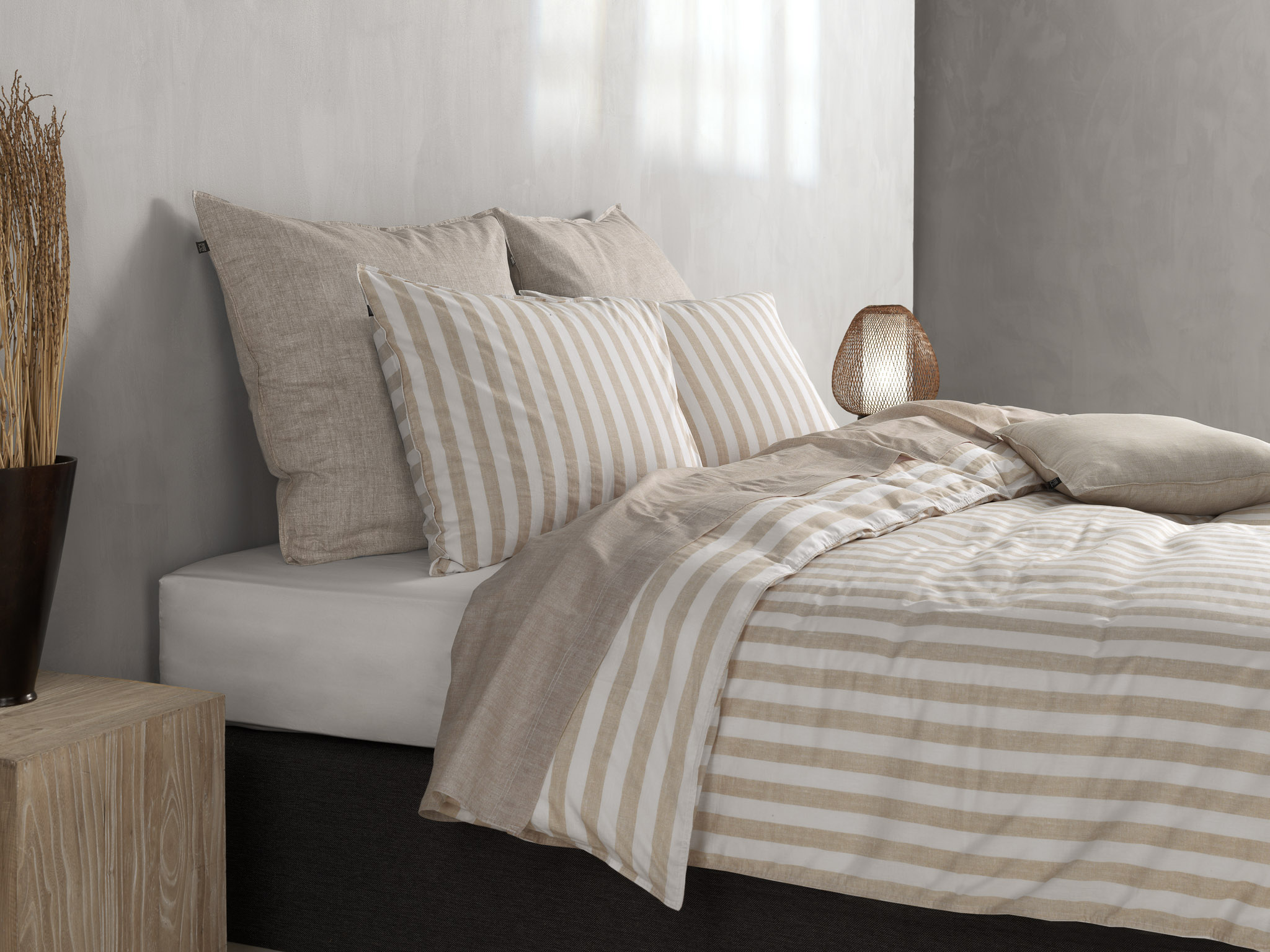 Heckettlane Bettwäsche ca. 135x200cm in Farbe Sandy-Beige, Kissen, Dekoration für Zuhause, Kopfkissen, Innenarchitektur, Mobiliar