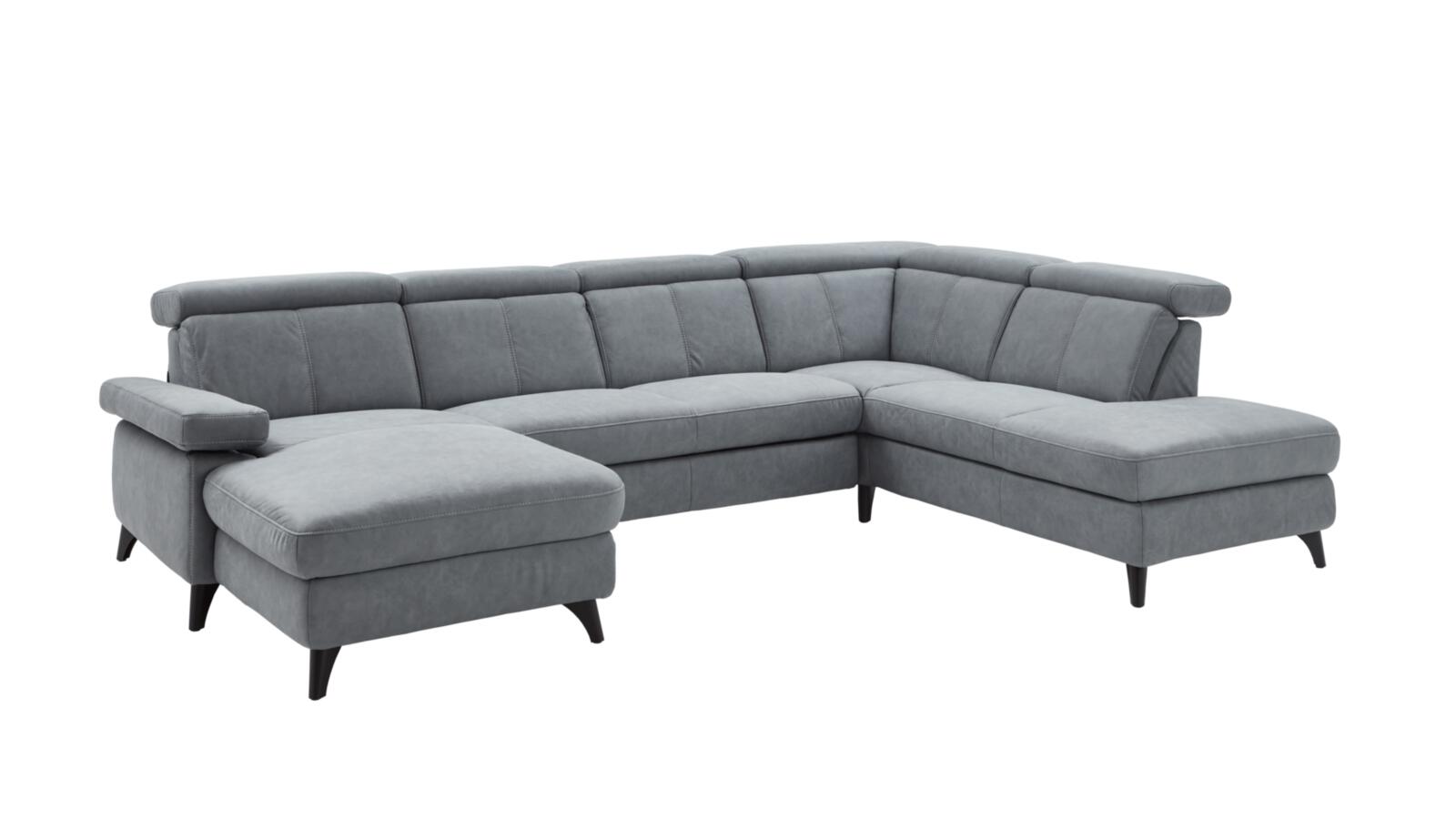 Polsteria Funktionspolstergruppe RELAXA 10.0 PSG ca 319x218 cm in Stoff Bulus blau/grau 16 Gr.D