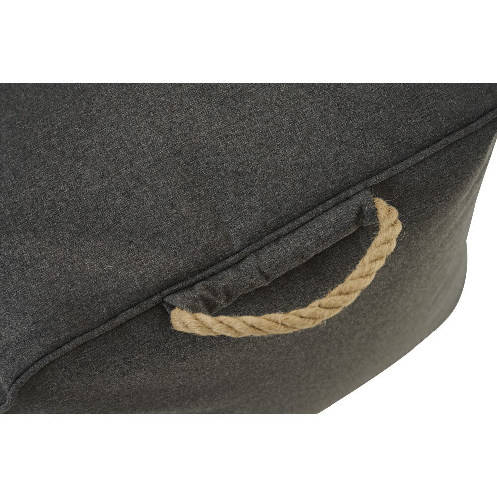 Gautzsch Sitz-Fusshocker INTEGRAL ca 48x46x46 cm in Stoff charcoal, wetterfest
