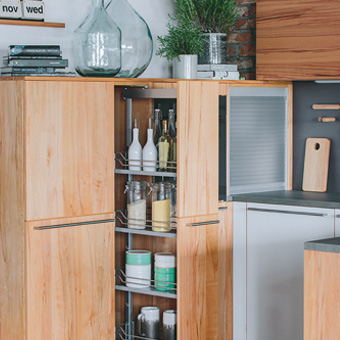 Schrank Regal Küche Naturholz Küchen Echtholz Walden