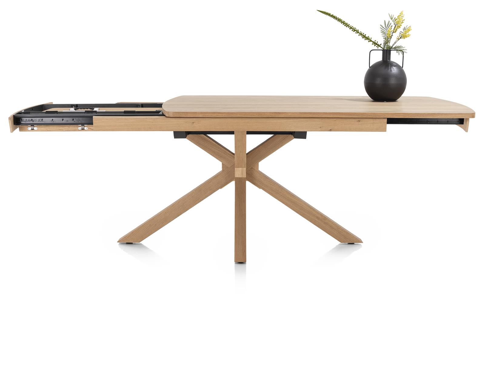 Henders & Hazel Ausziehtisch NYON ca. B100 H77 T170 cm in Eiche natur Platinlack