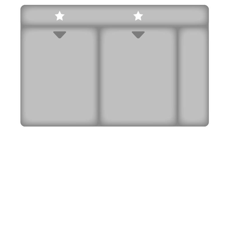 Konfiguration | Modulmaster Polstergruppe MM-MP1044 ca. 312x260 Silber / Metall image, layout, cards, three columns, stars