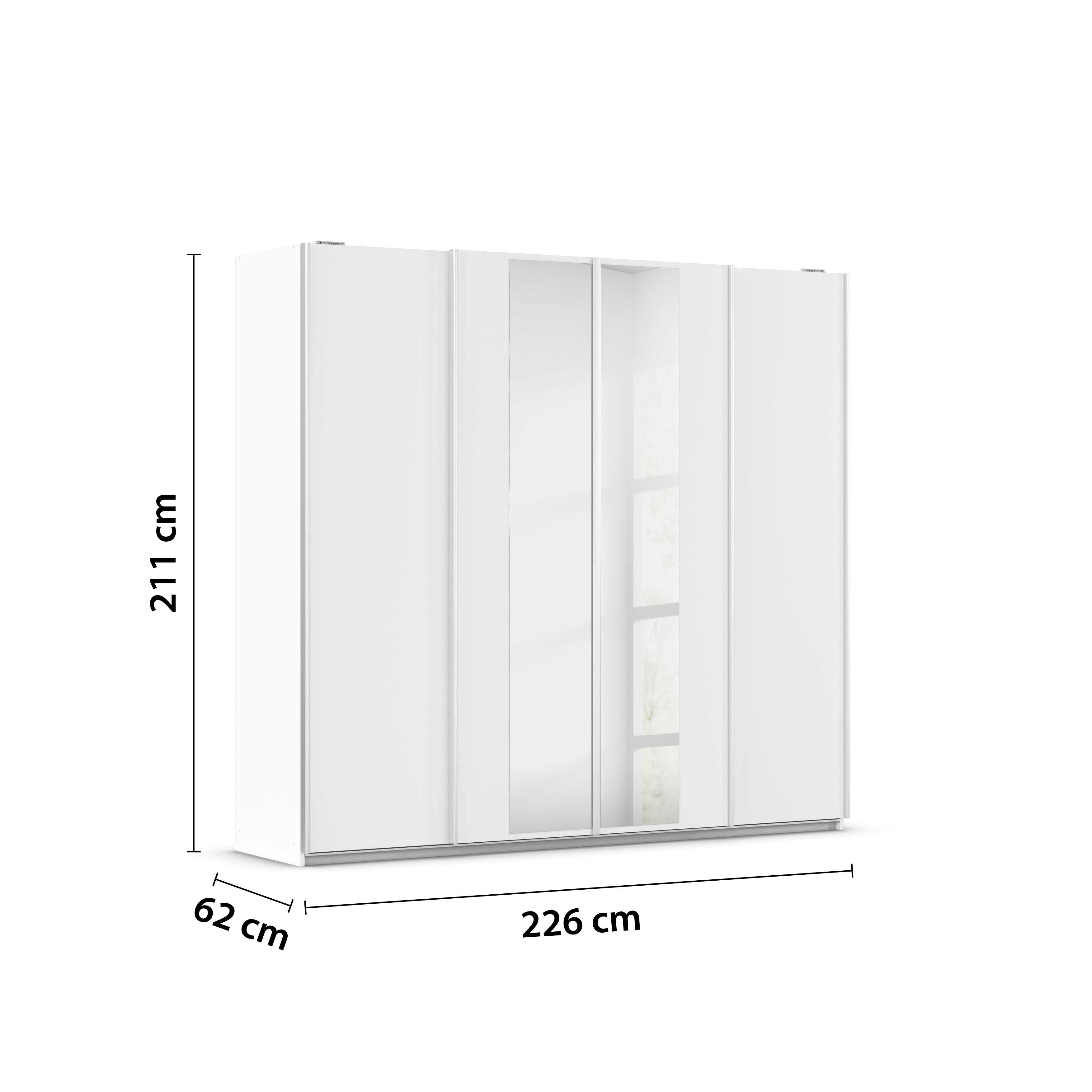Rauch Drehtürenschrank in alpinweiß