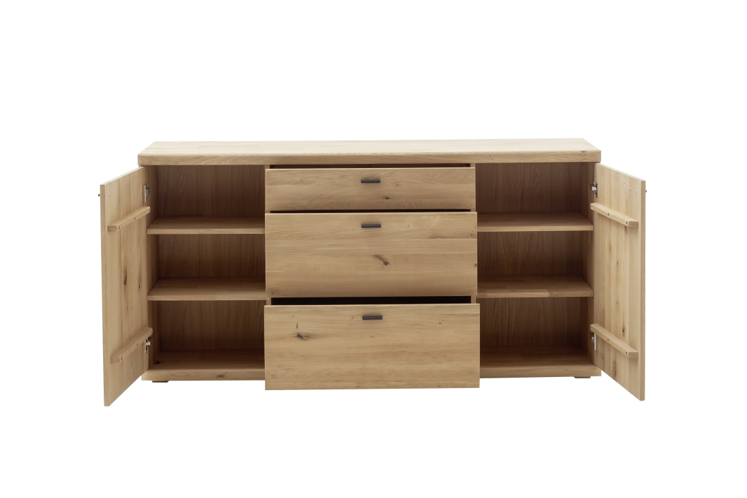 MCA Furniture Sideboard PALMA in Ast/Balkeneiche massiv