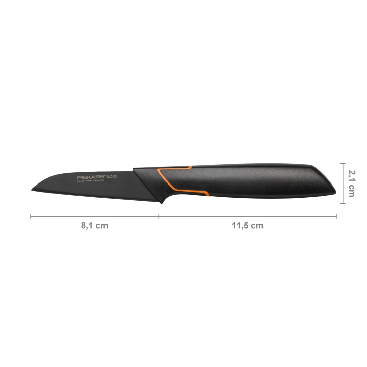 Fiskars Schälmesser EDGE 8cm in Farbe Black