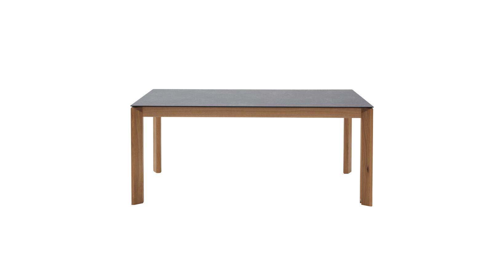 Interliving Esstisch IL5102 ca. 140(240)x90cm mit Platte HPL Deton-Design/Gestell Wildeiche massiv