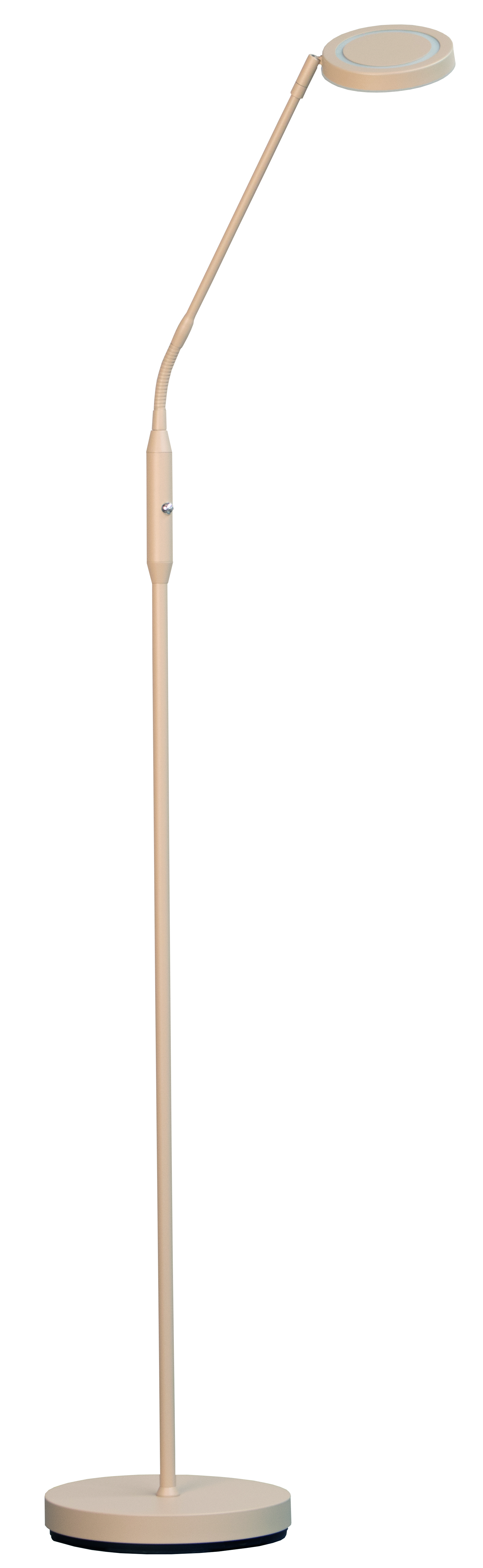 Fischer & Honsel LED-Stehleuchte SORENTO 1-flammig in Farbe Metall sandfarbig/Acrylglas weiß satiniert, Lampe, Tischlampe