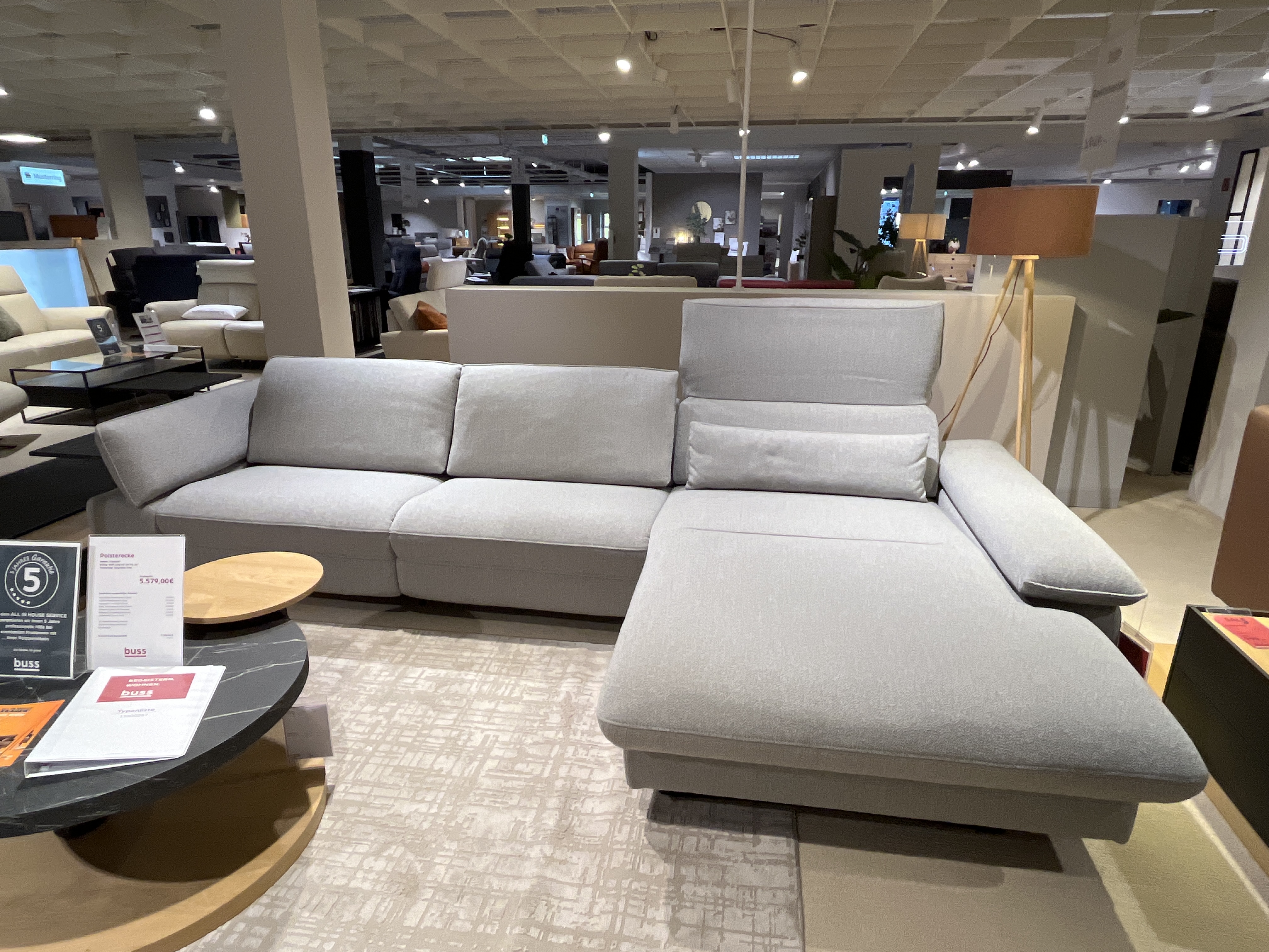 Himolla Garnitur SPEKTRA (1488) in 20 Q2Loop / Jet, Wohnlandschaft, Sofa, Grau, Couchtisch, Bezugstoff