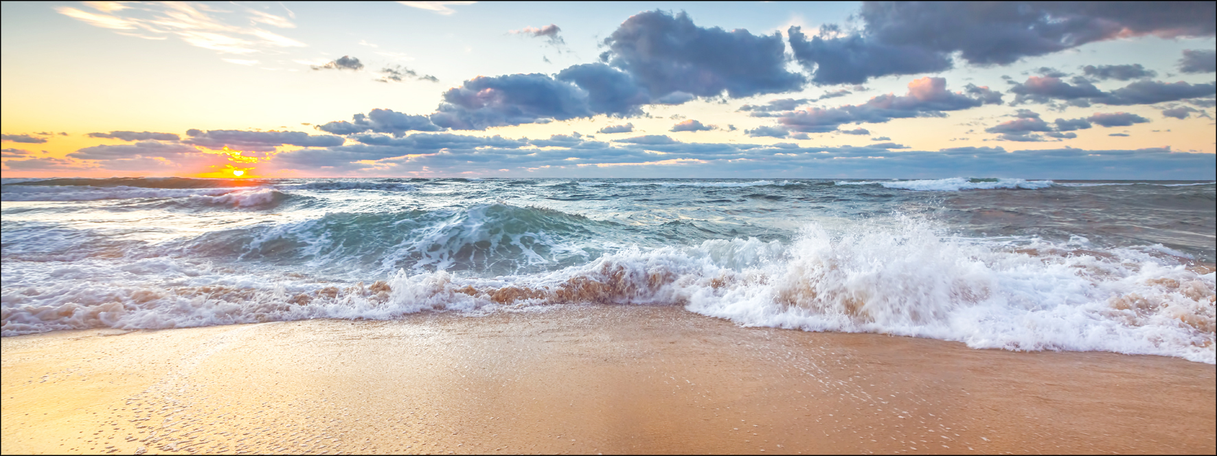 PRO ART Glas-Art 125x50cm Waves I