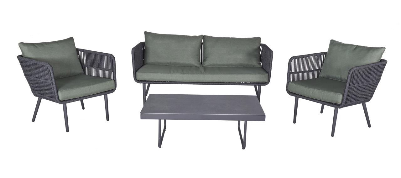 Lounge-Set SAIGON in Grau, Kissen, Dekoration für Zuhause, Stuhl, Mobiliar, Couch