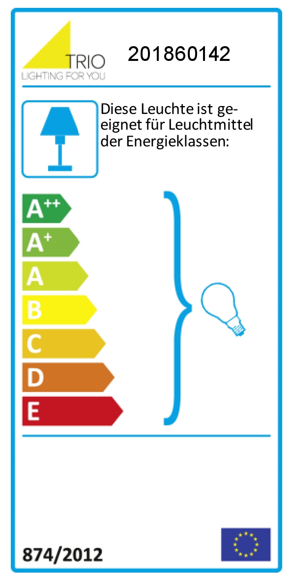 Trio Wandleuchte GARONNE 1-flammig in Farbe anthrazit, Glas transparent klar