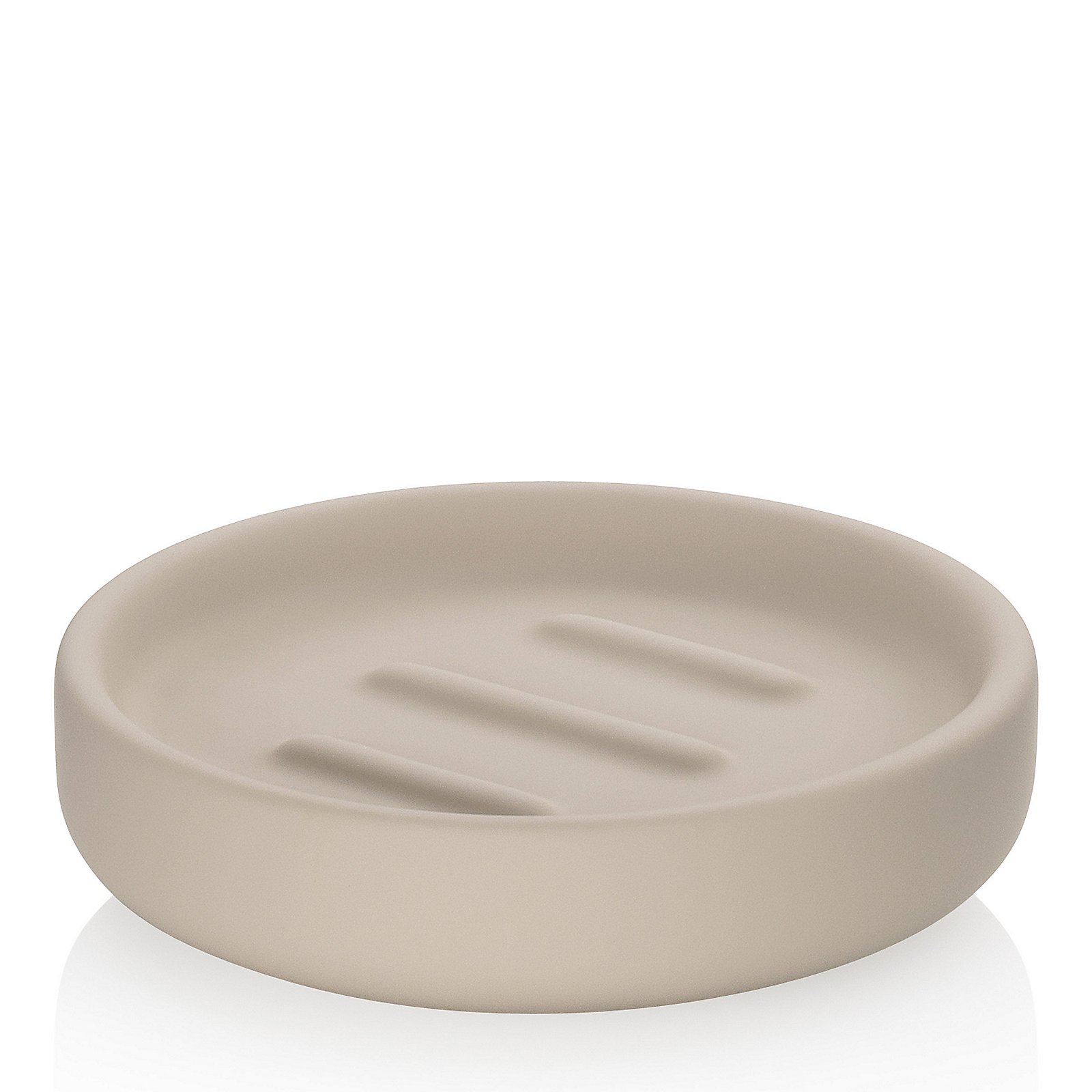 Kela Seifenschale SANA in Farbe Beige, Seifenablage, Beige, Rund, Lochungsslot, Badezubehör