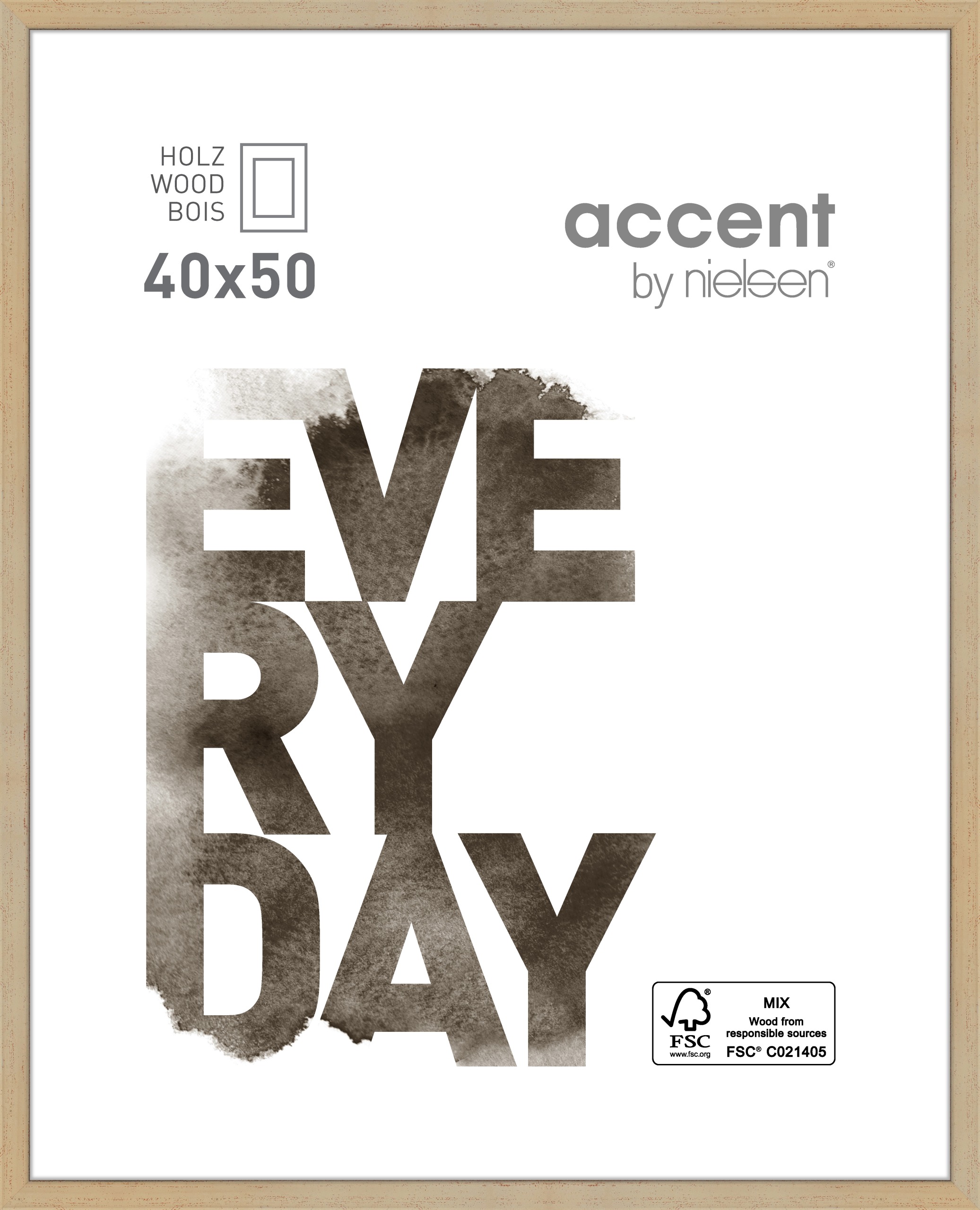 Accent by Nielsen Holz Bilderrahmen Zoom ca. 40x50cm in Farbe Gold