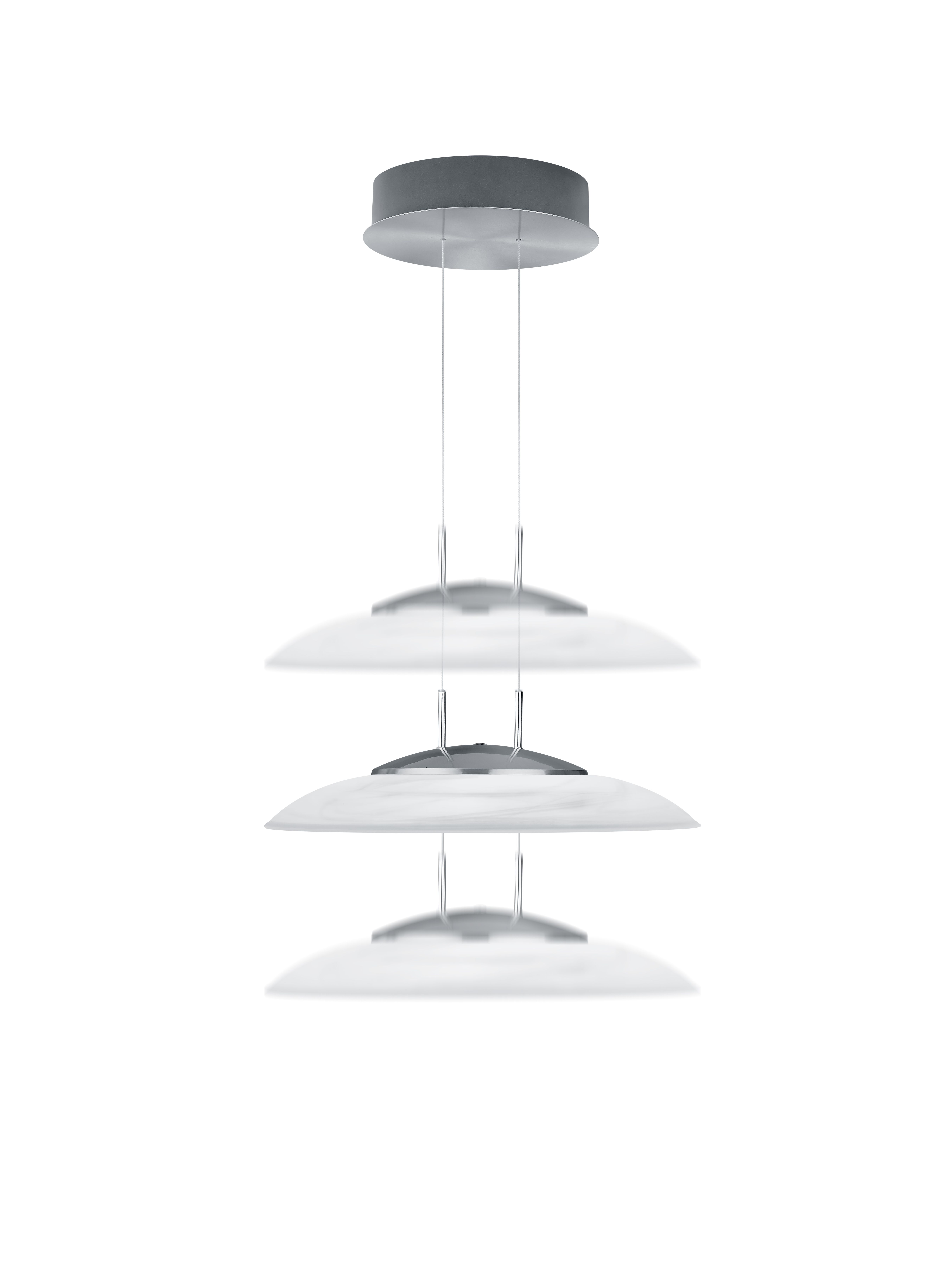 B-Leuchten LED-Stehleuchte in Nickel matt