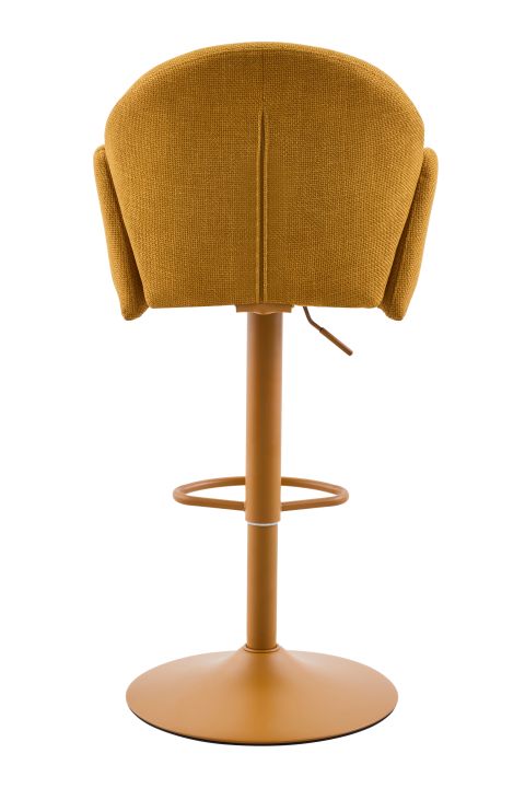 Hela Barhocker HOLLY H ca. B53 H96 T57 cm in Stoff WS gelb 20, Barhocker, Stuhl, Hocker, Sitzhöhe verstellbar, Gurtband-Halterung