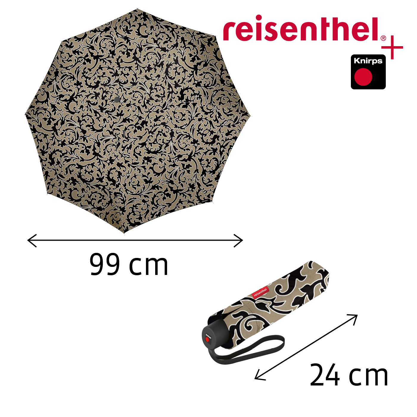 Reisenthel UMBRELLA POCKET CLASSIC in Farbe baroque marble