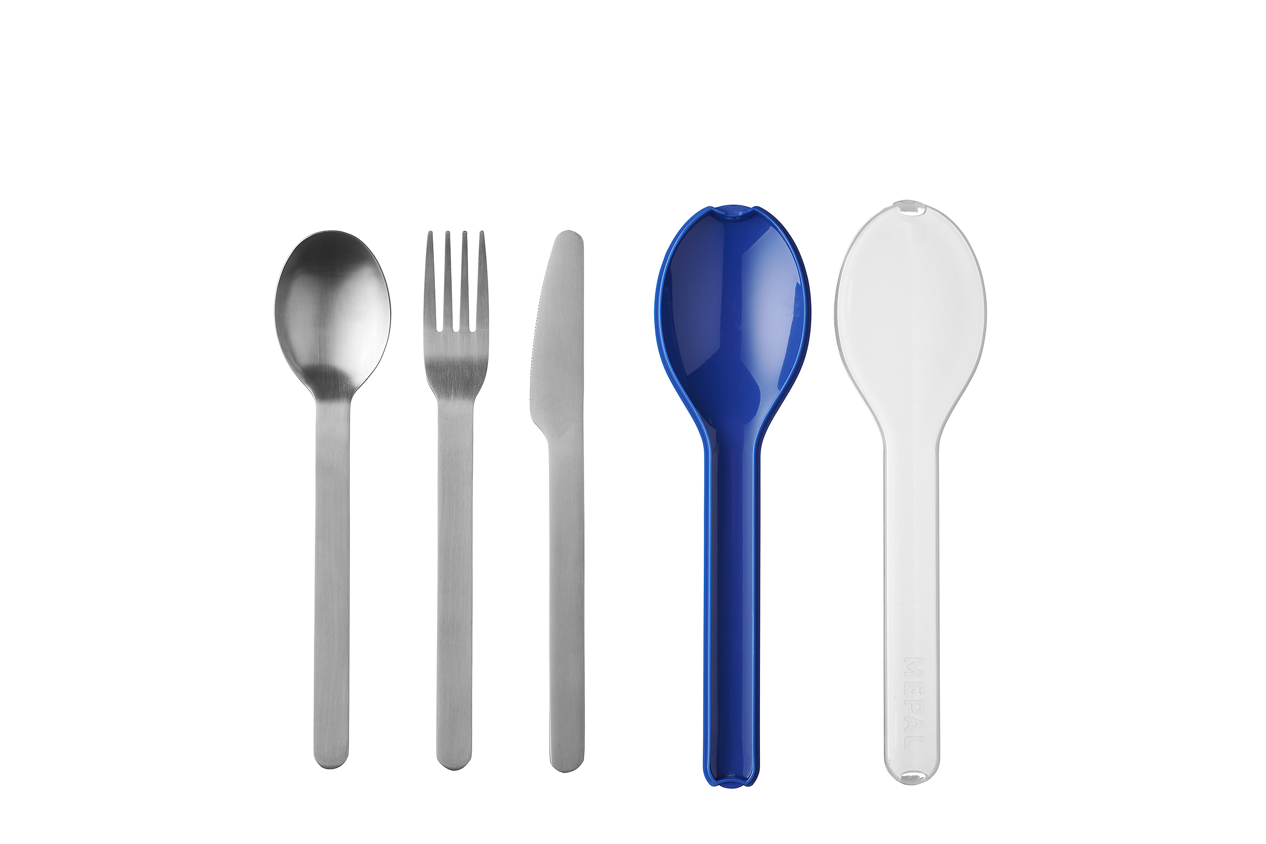 Mepal Besteckset Ellipse 3-teilig in Farbe Vivid Blue Mepal Besteckset Ellipse 3-teilig in Farbe Vivid Blue