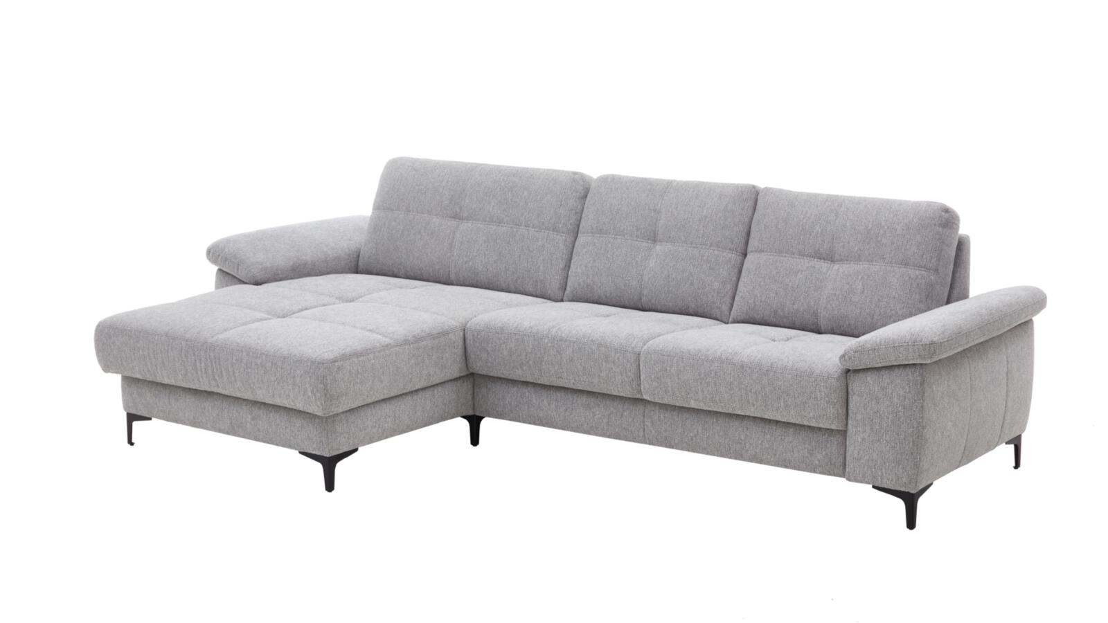 Carina Polsterecke VIVA ca. 296x162cm in Stoff Famous Frost grey Candy Polsterecke VIVA ca. 296x162cm in Stoff Famous Frost grey, Couch, Mobiliar