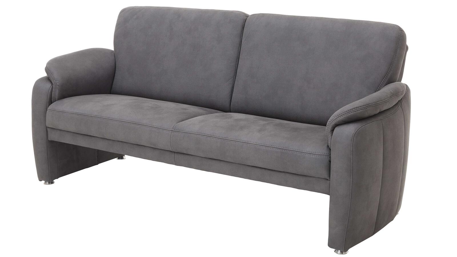 Polstergarnitur BORNHOLM II in Grau, Sofa, Zweisitzer, Grau, Mikrofaser, Polstermöbel
