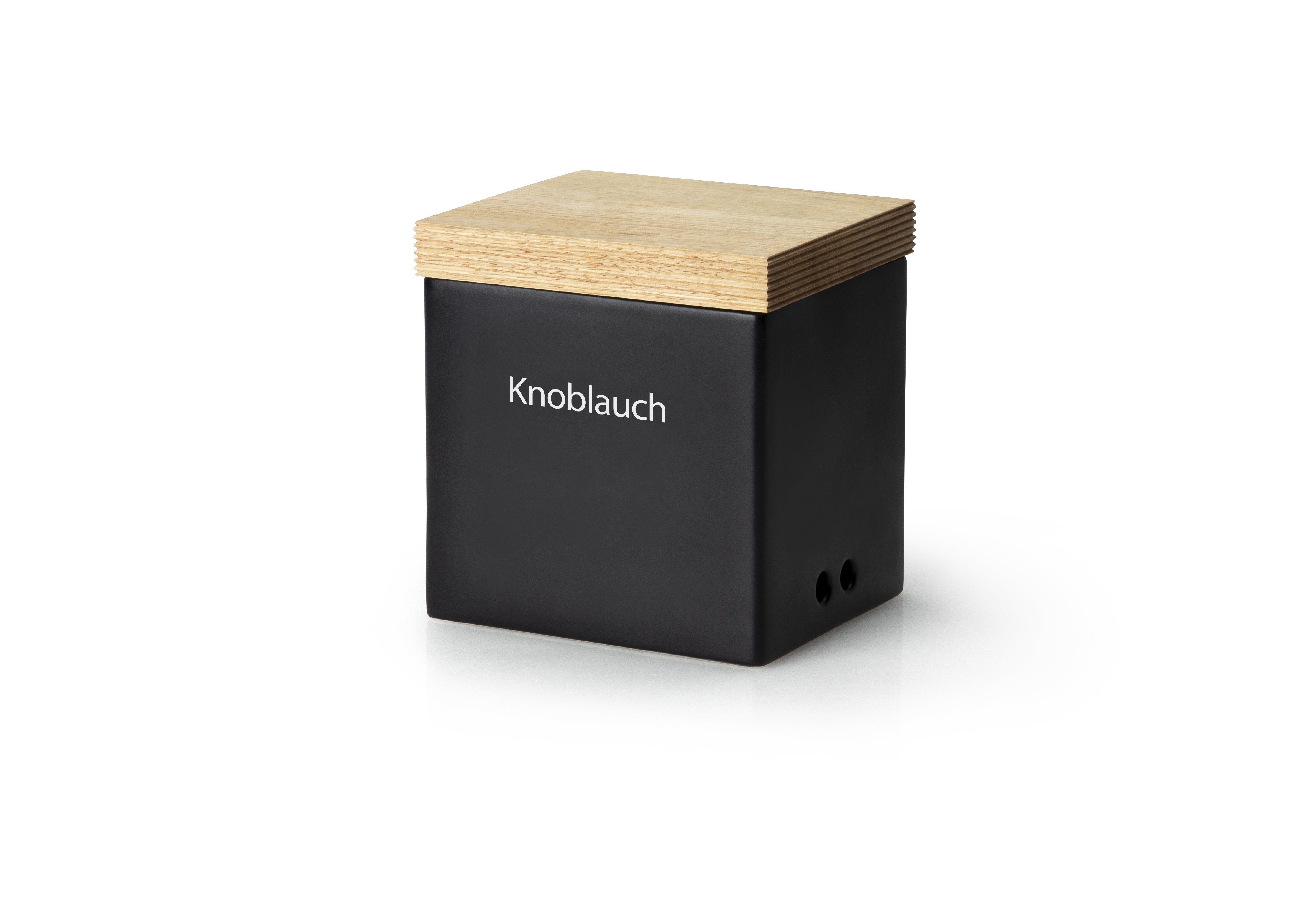 Continenta Vorratsdose in Keramik Schwarz, Rechteckig