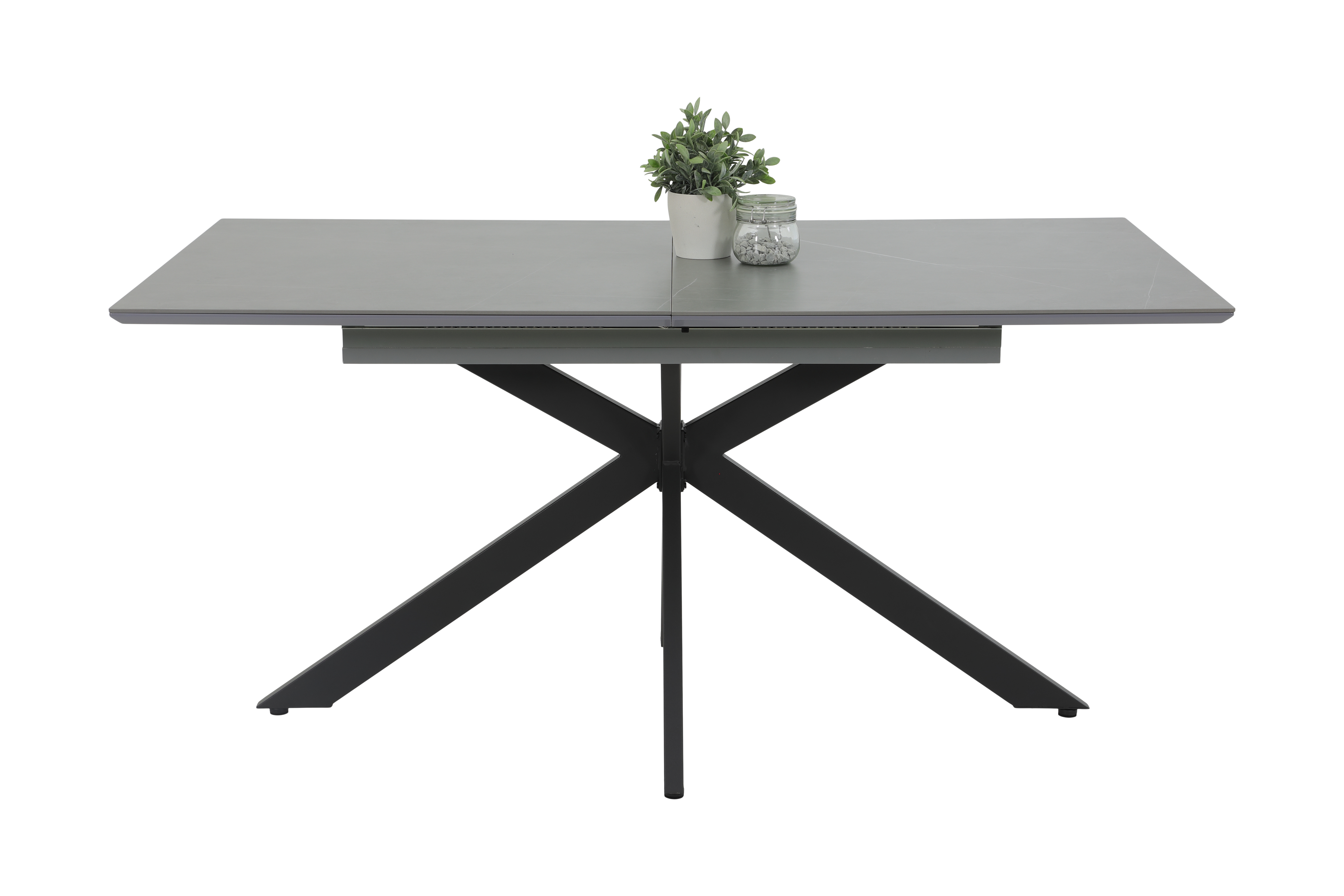 Ausziehtisch in Marmoroptik grau matt 65/28