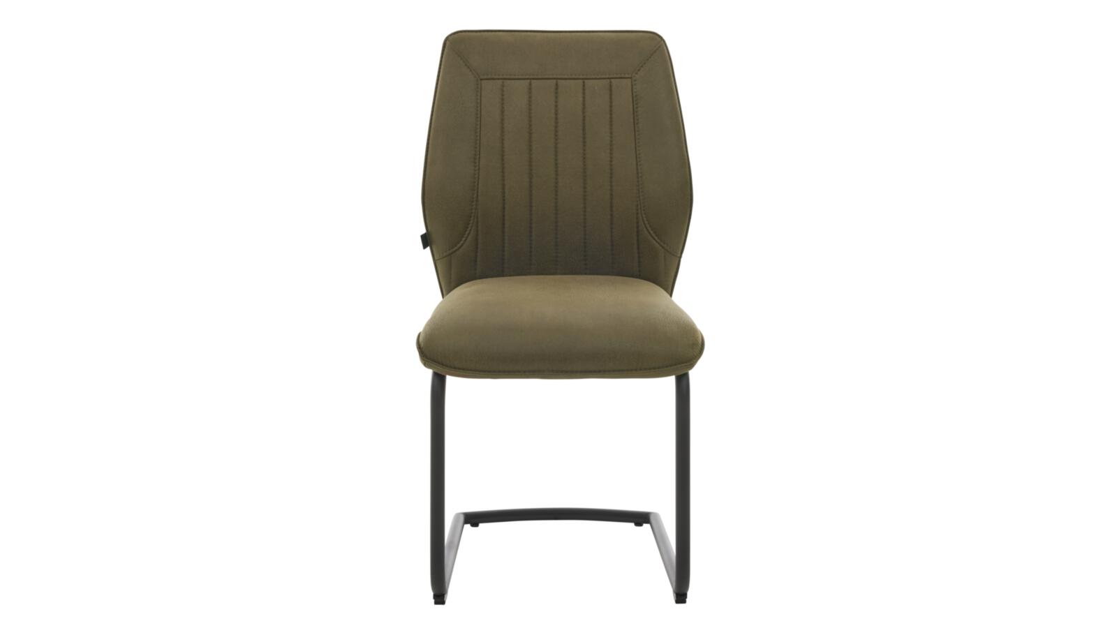 Interliving Stuhl INTERLIVING-5125 LIMITED EDITION in Mikrofaser, Fern grün, Stuhl, Gepolsterter Stuhl, Olivegrün, Stuhl mit Beinen, Möbelbezug