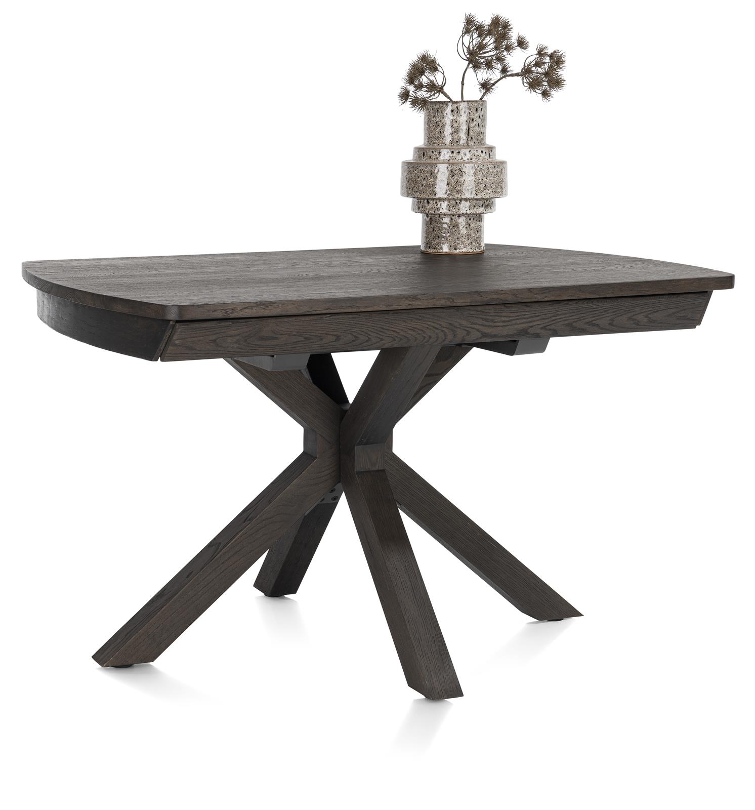 Henders & Hazel Ausziehtisch NYON ca. B100 H77 T140 cm in Eiche furniert Basalt