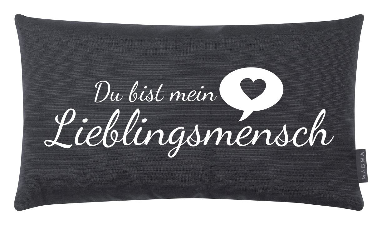 Magma Heimtex Kissen LIEBLINGSMENSCH ca. 30x50cm in Farbe anthrazit