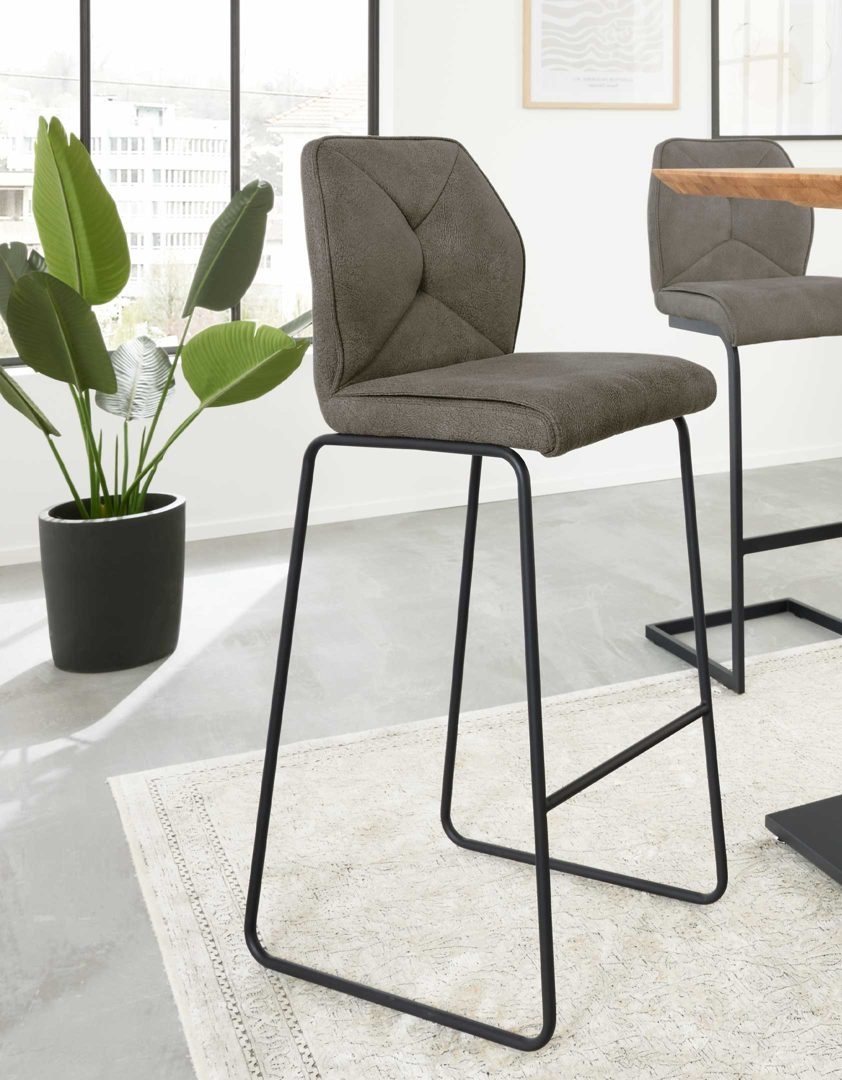 Interliving Barstuhl 5104 ca. 42x110x53cm in dunkelgrau Onyx