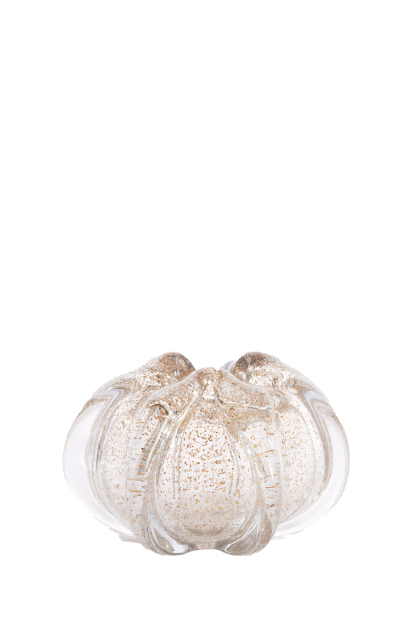 Vase MURELA in Glas klar, Flitter sand