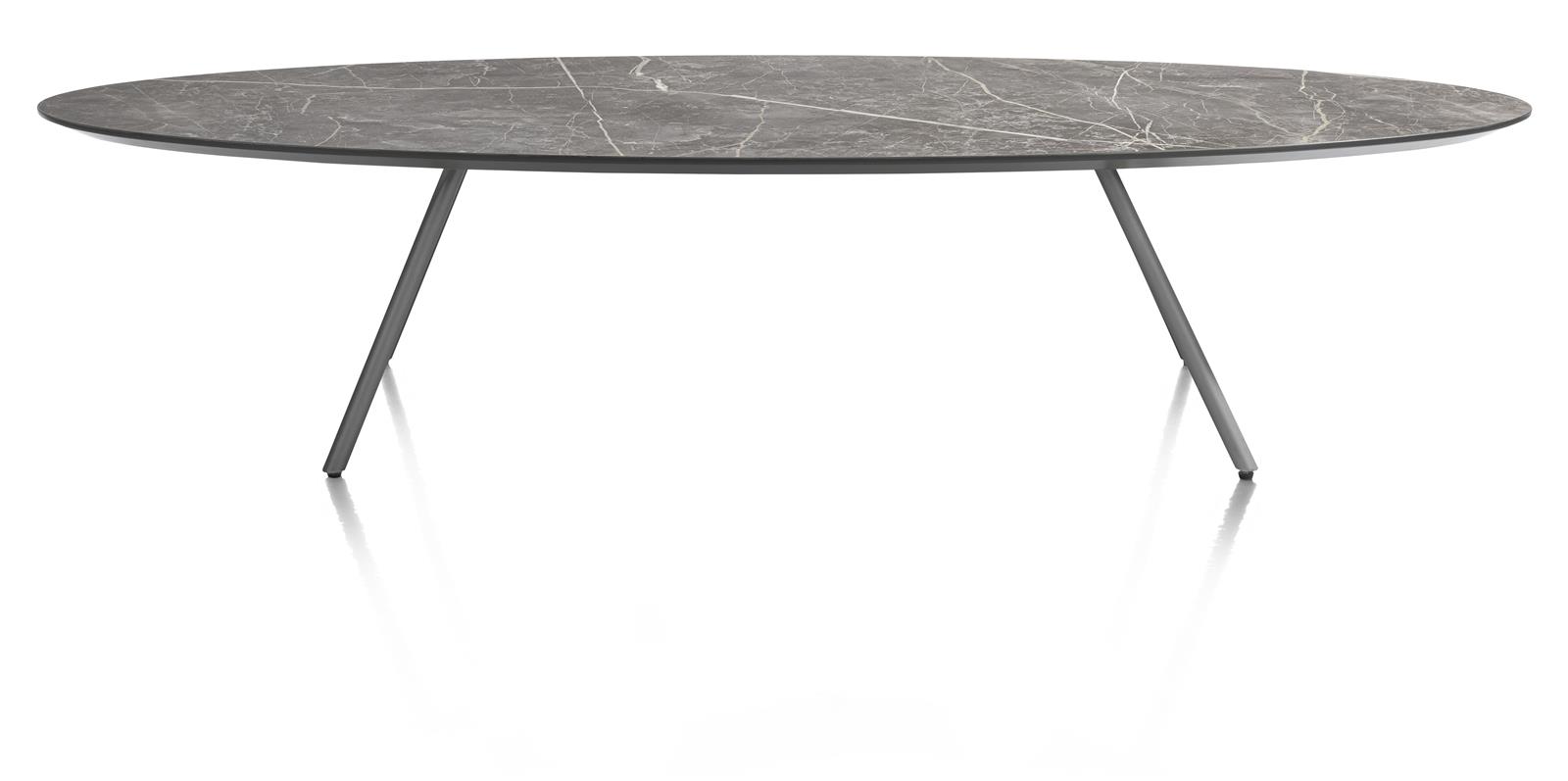 XOOON Couchtisch NIORA ca. B50 H32 T150 cm in Tischplatte Marmorlook 