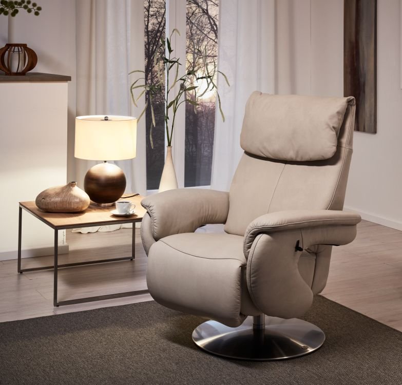 Himolla TV-Sessel Easy Swing in Longlife-Leder Kliff elektrisch verstellbar