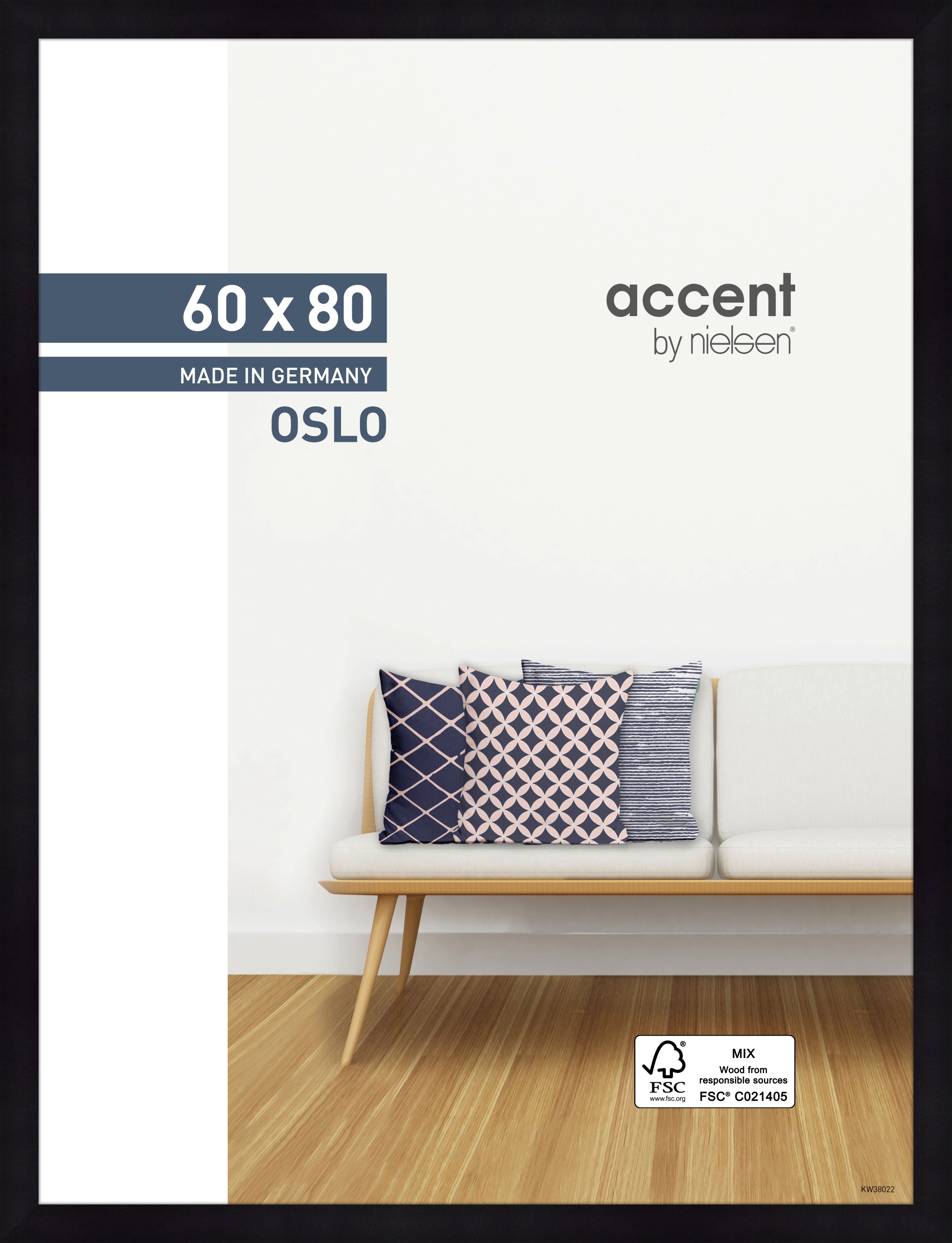 Accent by Nielsen Holz Bilderrahmen Oslo ca. 60x80cm in Farbe Black