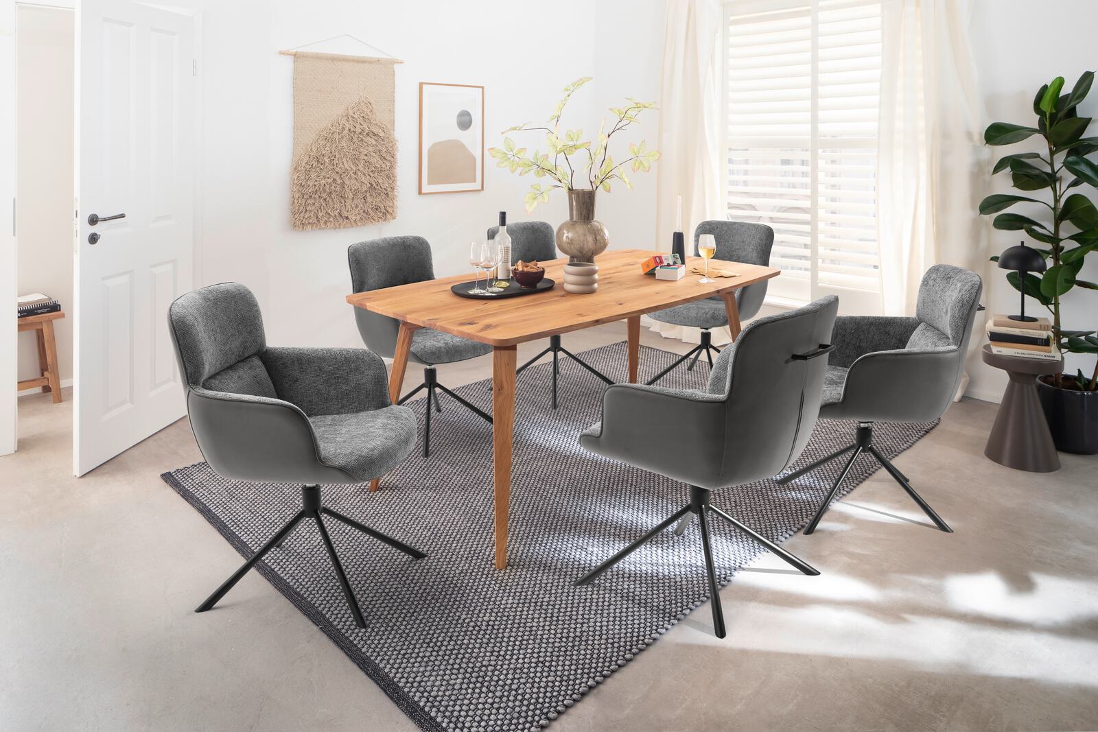 Esstisch in Platte Balkeneiche massiv, Tabelle, Dekoration für Zuhause, Esszimmer, Esstisch, Tischplatte