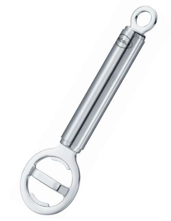 Rösle Kapselheber 17cm , Flaschenöffner, Korkenzieher, Metall, Silber, Rundkopf