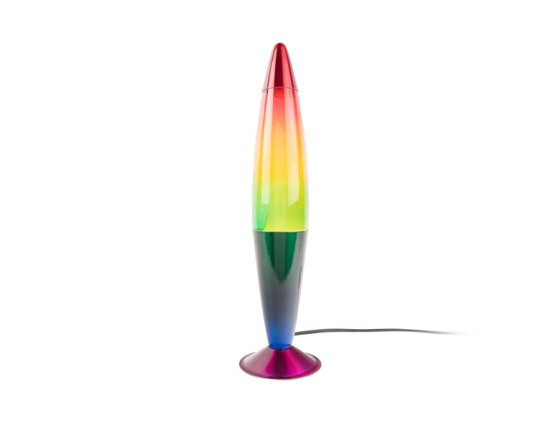 Tischlampe RAINBOW ROCKET LAVA in Fb. mehrfarbig, grün, Lava-Lampe, Lava-Lampe bunt, RGB-Lava-Lampe, Tischlampe, Dekorlampe