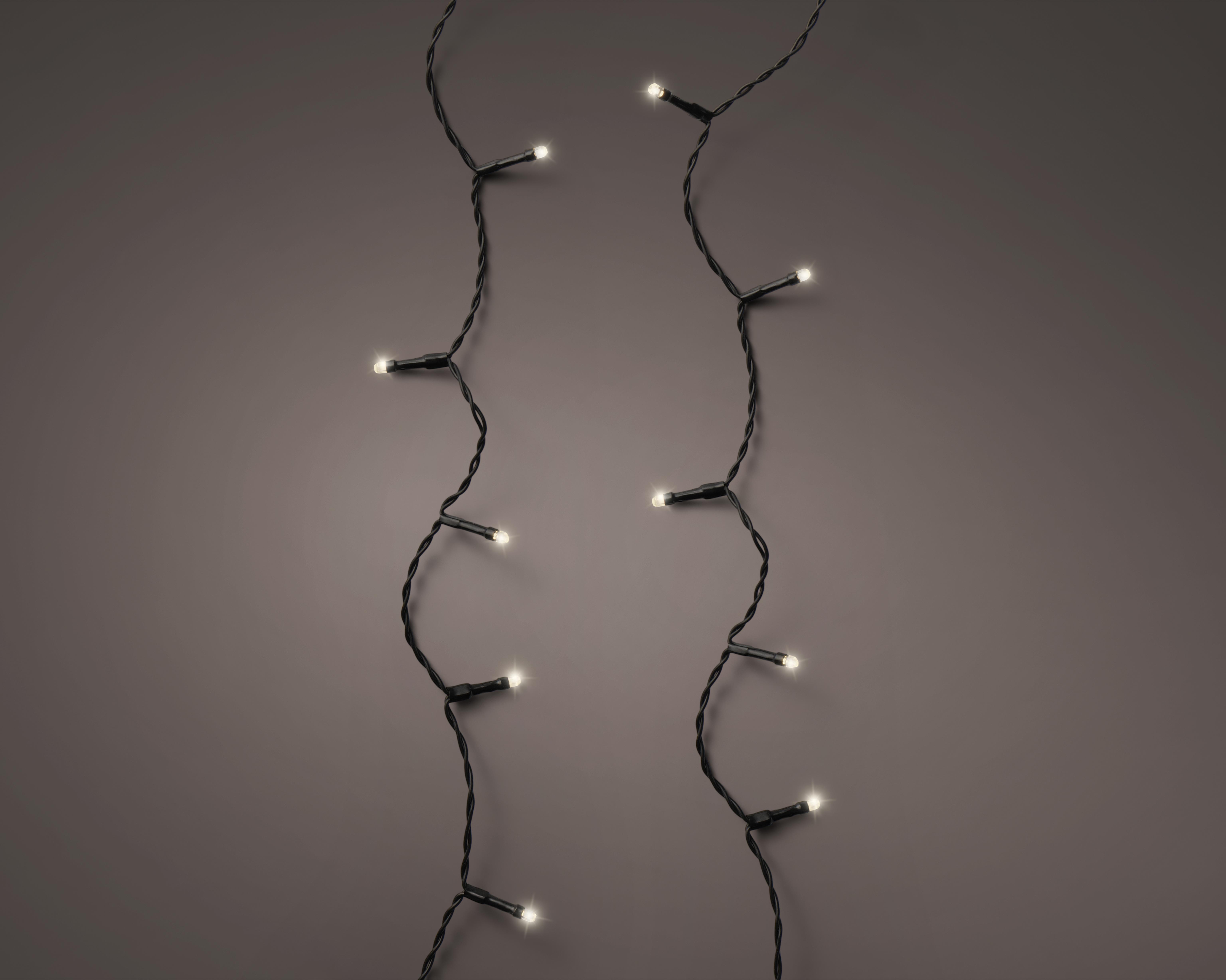 LED-Lichterkette in für Innen und Außen, m. Timer, Beleuchtung, Aufflackern, Licht, Lampe