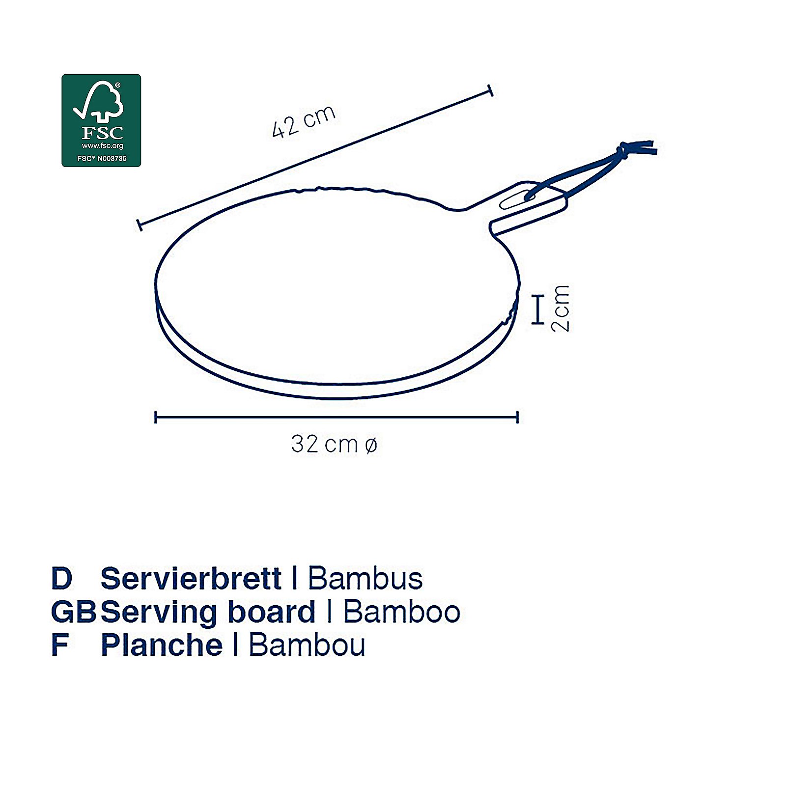 Kela Servierbrett Cosma COSMA in D: 32cm Kela Servierbrett Cosma COSMA in D: 32cm
