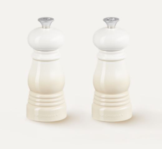Le Creuset Salz- und Pfeffermühlen Set in Farbe Meringue Le Creuset Mühlen-Set Klein Meringue