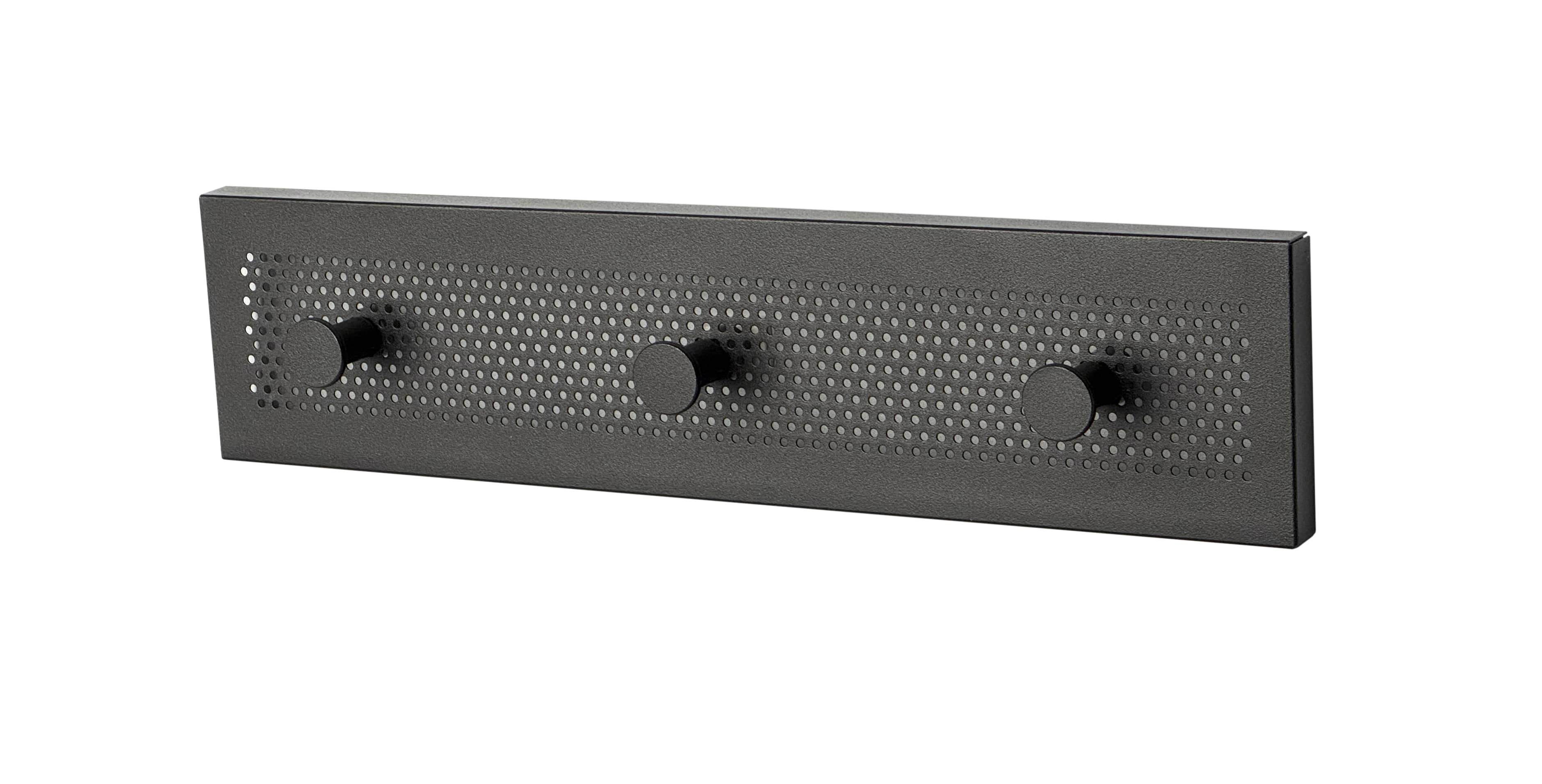 Haku Möbel Garderobenleiste PEDRO ca.B34 H8 T4 cm in Stahlrohr schwarz