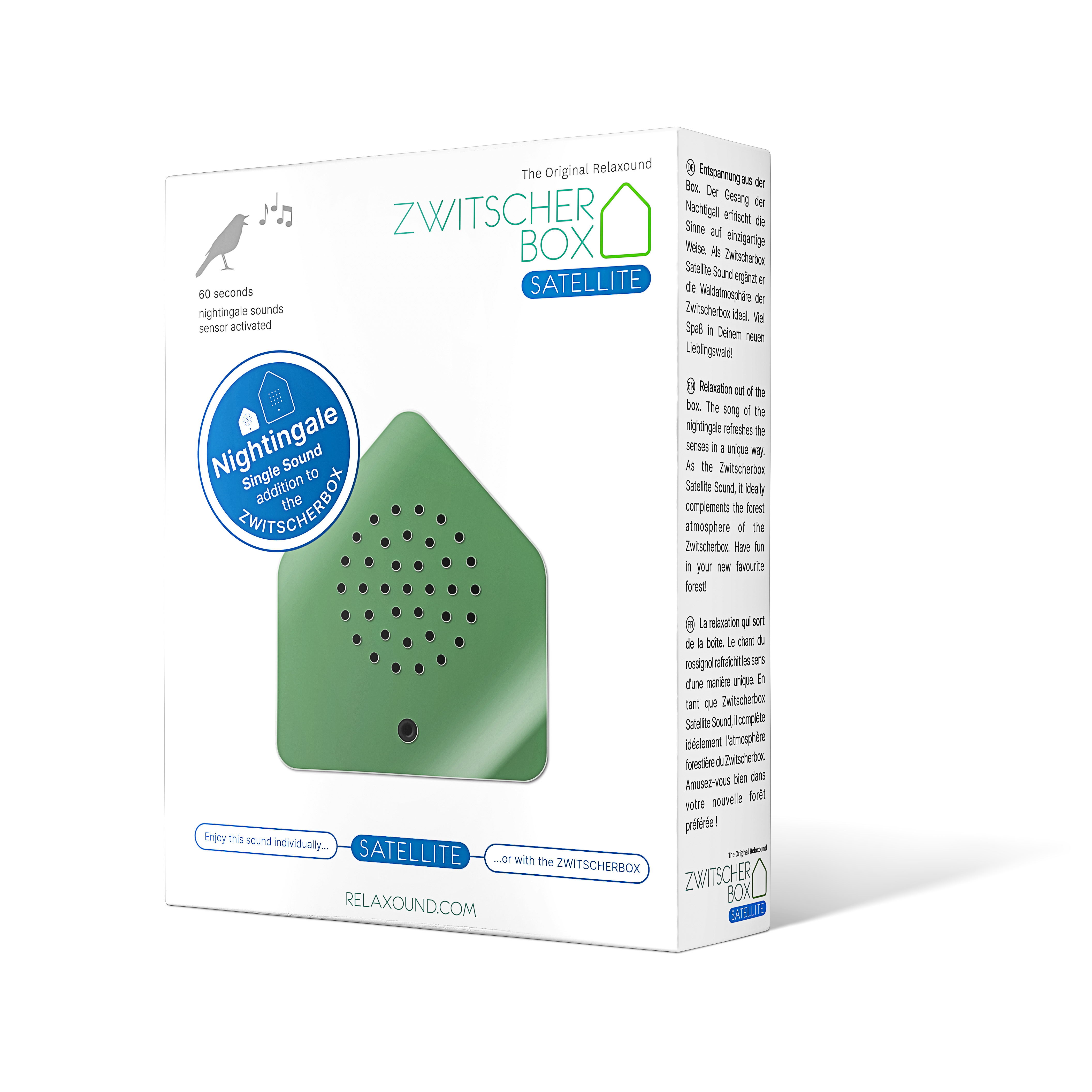 Relaxound Zwitscherbox Satellite Nightingale Green
