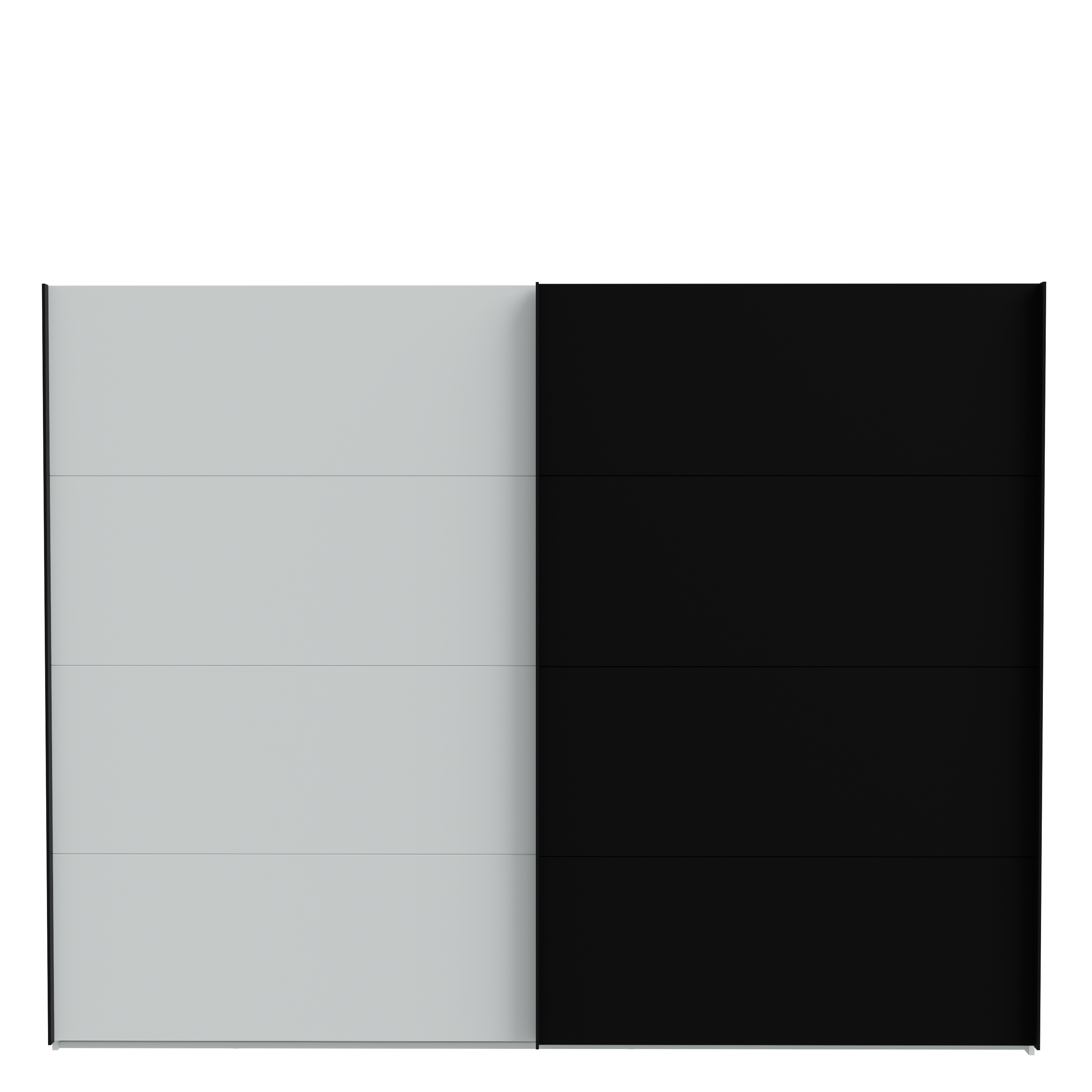 Forte Möbel Schwebetürenschrank HIGH ROCK in Secret grey/Absatz schwarz